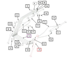 Mahindra Tractor Loader Tilt Cylinder KMW31502065 Mahindra Direct Parts