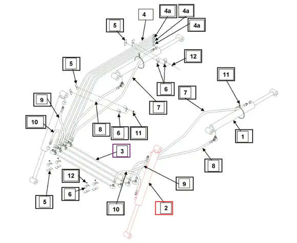 Mahindra Tractor Loader Tilt Cylinder KMW31502065 Mahindra Direct Parts