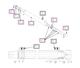 Mahindra Tractor Loader Tilt Cylinder KMW31502142 Mahindra Direct Parts
