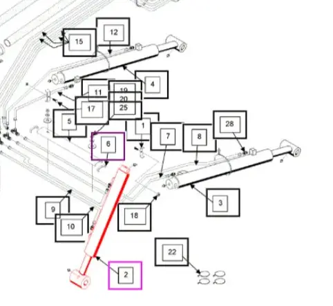 Mahindra Tractor Loader Tilt Cylinder Mahindra