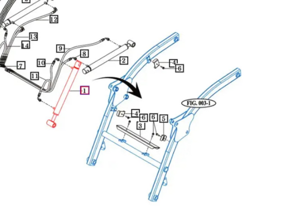 Mahindra Tractor Loader Tilt Cylinder Mahindra