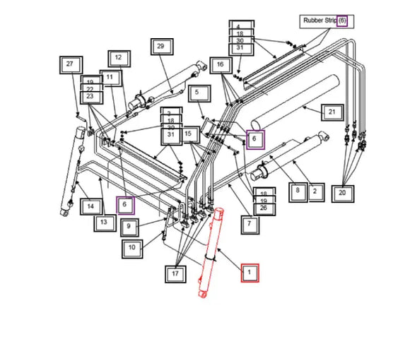Mahindra Tractor Loader Tilt Cylinder Mahindra
