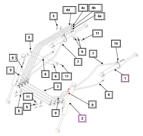 Mahindra Tractor Loader Tilt Cylinder Mahindra