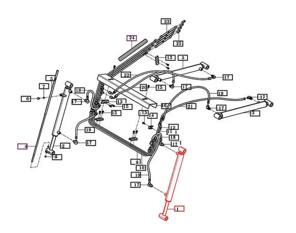 Mahindra Tractor Loader Tilt Cylinder Mahindra