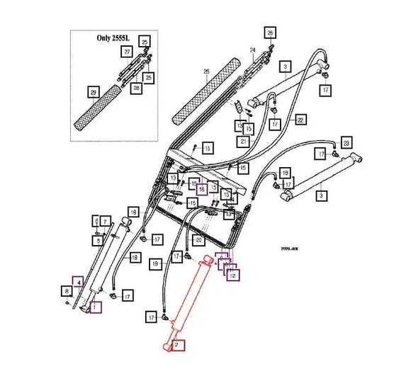 Mahindra Tractor Loader Tilt Cylinder Mahindra