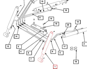 Mahindra Tractor Loader Tilt Cylinder RH /LH  KMW31502144 Mahindra Direct Parts