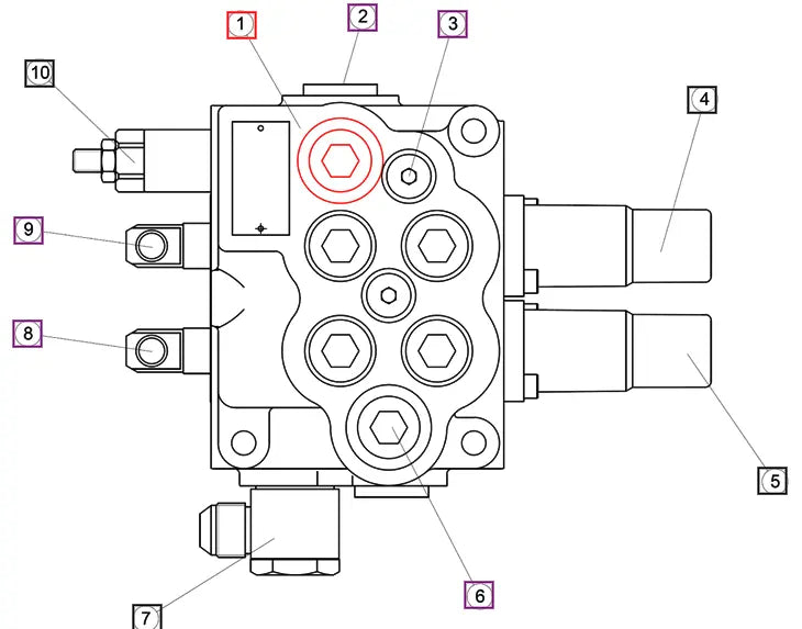 Mahindra Tractor Loader Valve ANS8811266 Mahindra