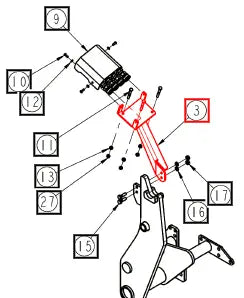 Mahindra Tractor Loader Valve Bracket ANS2516B-180A Mahindra Direct Parts