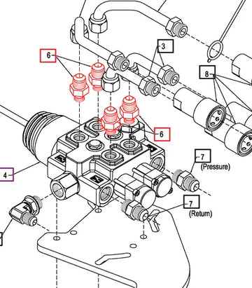 Mahindra Tractor Loader Valve Fitting Straight BUH812644 Mahindra