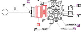Mahindra Tractor Loader Valve Joystick Boot ANS8820732 Mahindra