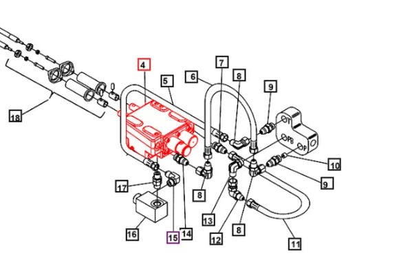 Mahindra Tractor Loader Valve KMW05806515 Mahindra