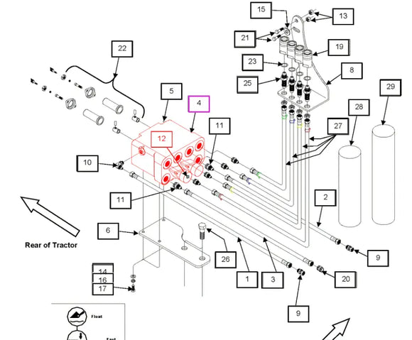 Mahindra Tractor Loader Valve KMW15652124 Mahindra Direct Parts