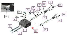 Mahindra Tractor Loader Valve L/C Plug Assembly KMW05803225 Mahindra