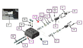 Mahindra Tractor Loader Valve Seal Kit KMW05806253 Mahindra