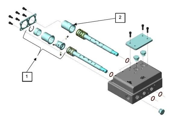 Mahindra Tractor Loader Valve Seal Kit KMW05806474 Mahindra Direct Parts
