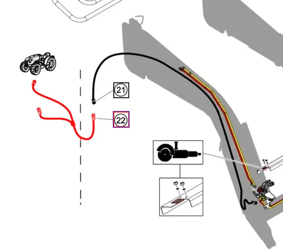 Mahindra Tractor Loader Wire Harness 582002-FM Mahindra Direct Parts