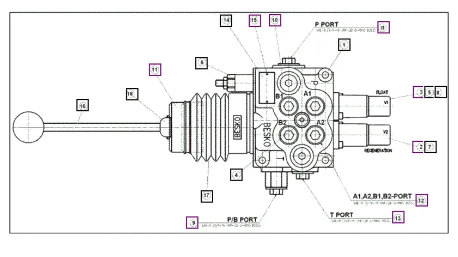 Mahindra Tractor Loader valve and Joystick Assembly ANS8811266 Mahindra