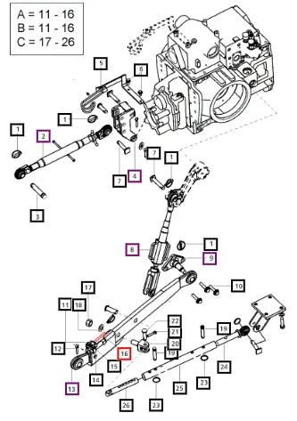 Mahindra Tractor Lock Lever 007201972D1 Mahindra Direct Parts