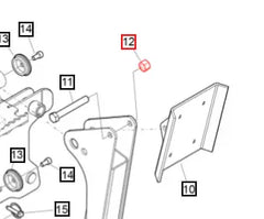Mahindra Tractor Lock Nut M16 5011557ALO
