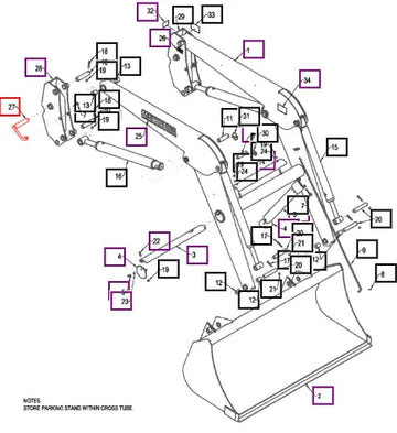 Mahindra Tractor Lock Pin Weldment BUH116806 Mahindra Direct Parts