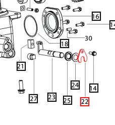 Mahindra Tractor Lock Plate 000016322P04 Mahindra Direct Parts