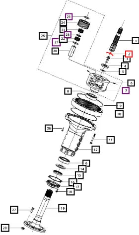 Mahindra Tractor Lock Plate Rear Axle Preloading Bolt Mst 006510649U1 Mahindra Direct Parts