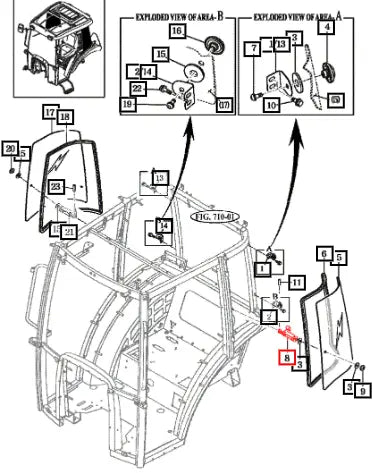 Mahindra Tractor Lock Unit,  Window/Side 14527032402 Mahindra Direct Parts