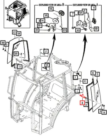 Mahindra Tractor Lock Unit,  Window/Side 14527032402 Mahindra Direct Parts