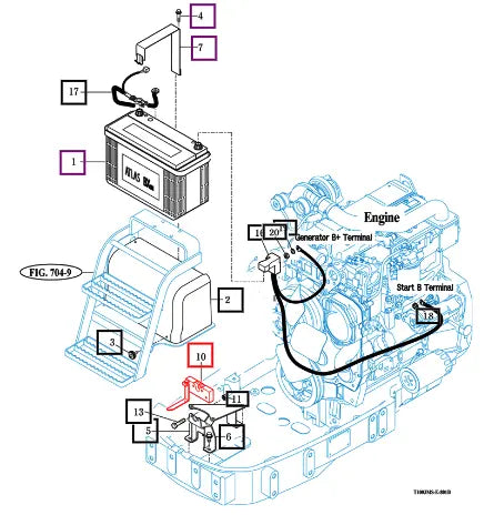Mahindra Tractor Lock, Comp. Hood 19026014800 Mahindra Direct Parts