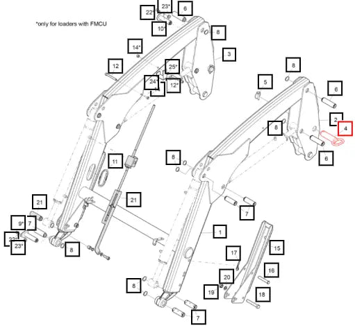 Mahindra Tractor Locking Pin, D30 L=100 60065518ALO Mahindra Direct Parts