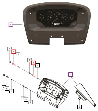 Mahindra Tractor Lower Cluster Plug Top 007640189U1 Mahindra Direct Parts
