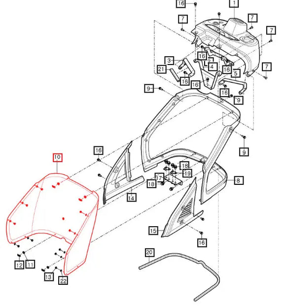 Mahindra Tractor Lower Dash Grill 11616032220GB Mahindra Direct Parts