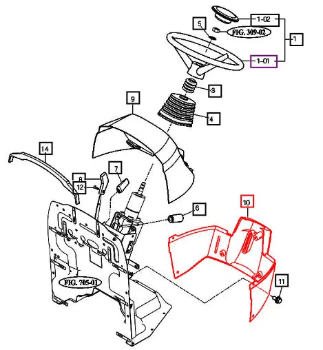 Mahindra Tractor Lower Dash Panel 16706031020 Mahindra Direct Parts