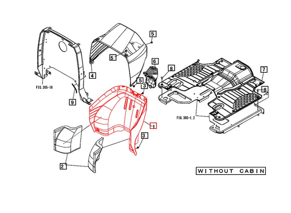Mahindra Tractor Lower Dash Panel 19487202000 Mahindra