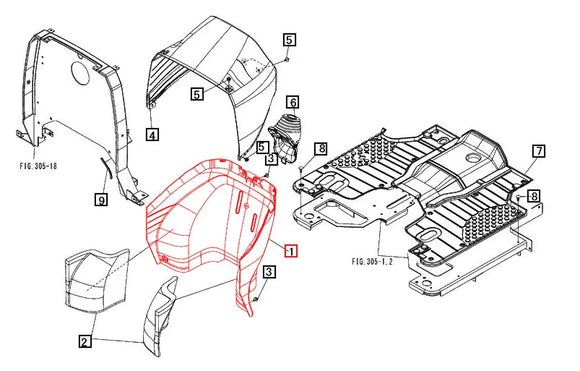 Mahindra Tractor Lower Dash Plastic Surround 19487201000 Mahindra