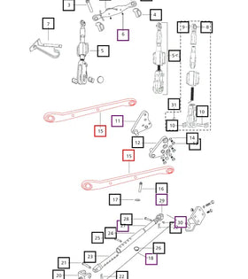 Mahindra Tractor Lower Lift Arm LH / RH E007201228C11 Mahindra Direct Parts