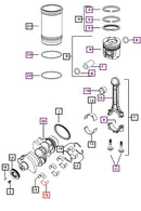Mahindra Tractor Lower Main Bearing Engine 006004888F1 Mahindra