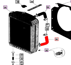 Mahindra Tractor Lower Radiator Hose 005556146R1 Mahindra Direct Parts