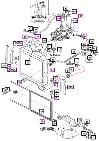 Mahindra Tractor Lower Radiator Hose 14571040021 Mahindra Direct Parts