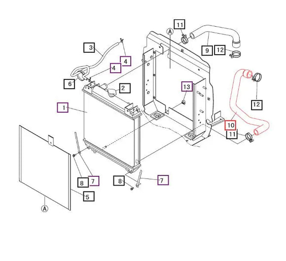 Mahindra Tractor Lower Radiator Hose 19450617000 Mahindra Direct Parts