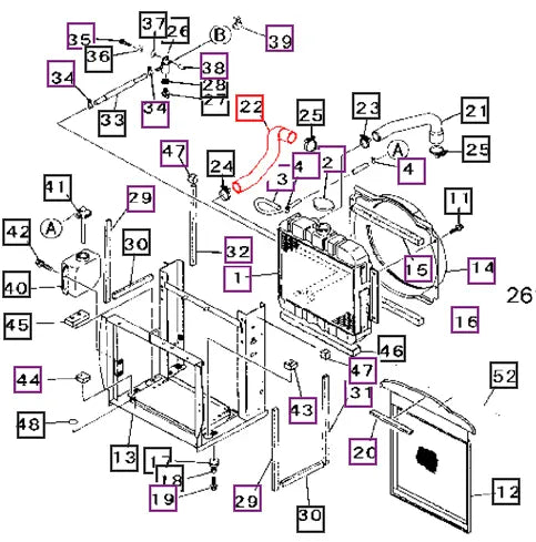 Mahindra Tractor Lower Radiator Hose 19680423000 Mahindra Direct Parts