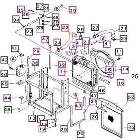 Mahindra Tractor Lower Radiator Hose 19680423000 Mahindra Direct Parts