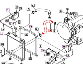Mahindra Tractor Lower Radiator Hose 19680442000 Mahindra Direct Parts