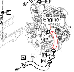 (Limited Availability) Mahindra Tractor Lower Radiator Hose A 12621040130