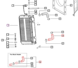 Mahindra Tractor Lower Radiator Hose Assembly E006001627B92 Mahindra