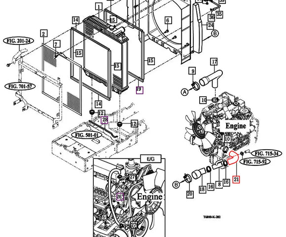Mahindra Tractor Lower Radiator Hose At Engine 12601040220 Mahindra