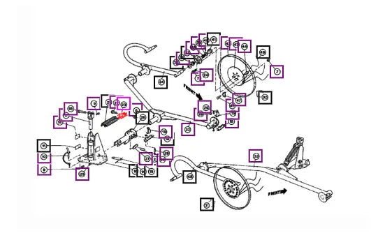 Mahindra Tractor Lower Spring Mount EFZ000514R Mahindra Direct Parts