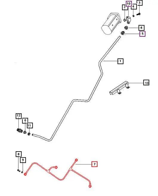 Mahindra Tractor Lubrication Line for VTU Housing 007202836B11 Mahindra Direct Parts