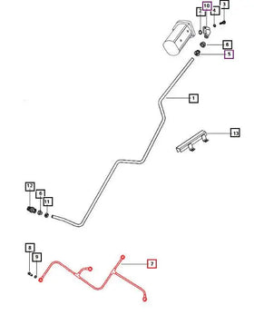 Mahindra Tractor Lubrication Line for VTU Housing 007202836B11 Mahindra Direct Parts