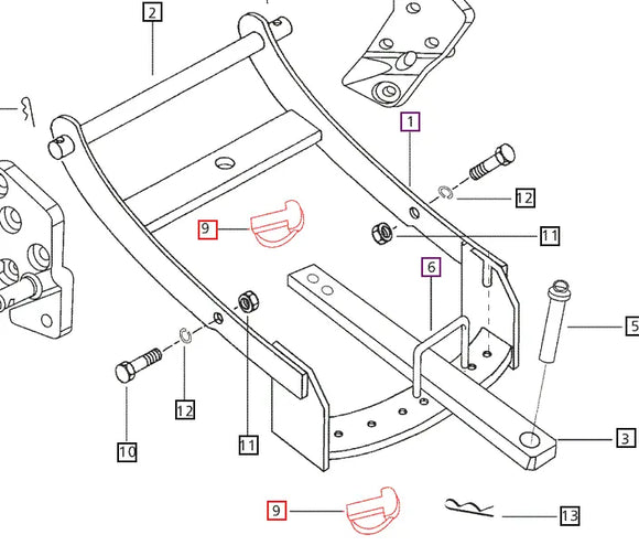Mahindra Tractor Lynch Pin Assembly 007900405C1 Mahindra Direct Parts